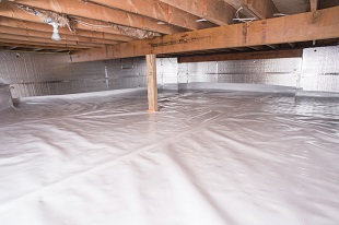 crawl space vapor barrier in Ashburn installed by our contractors