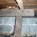 A collapsing crawl space support in a Stafford home.