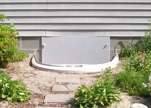 plastic crawl space access well installed in a Falls Church crawl space
