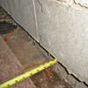 Foundation wall separating from the floor in Fairfax home