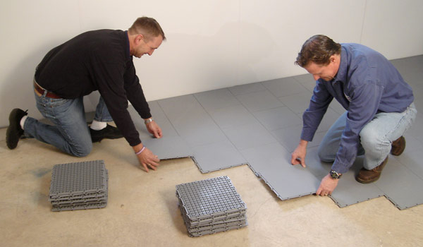 Basement flooring systems