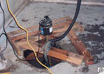 A Chantilly sump pump system that failed and lead to a basement flood.